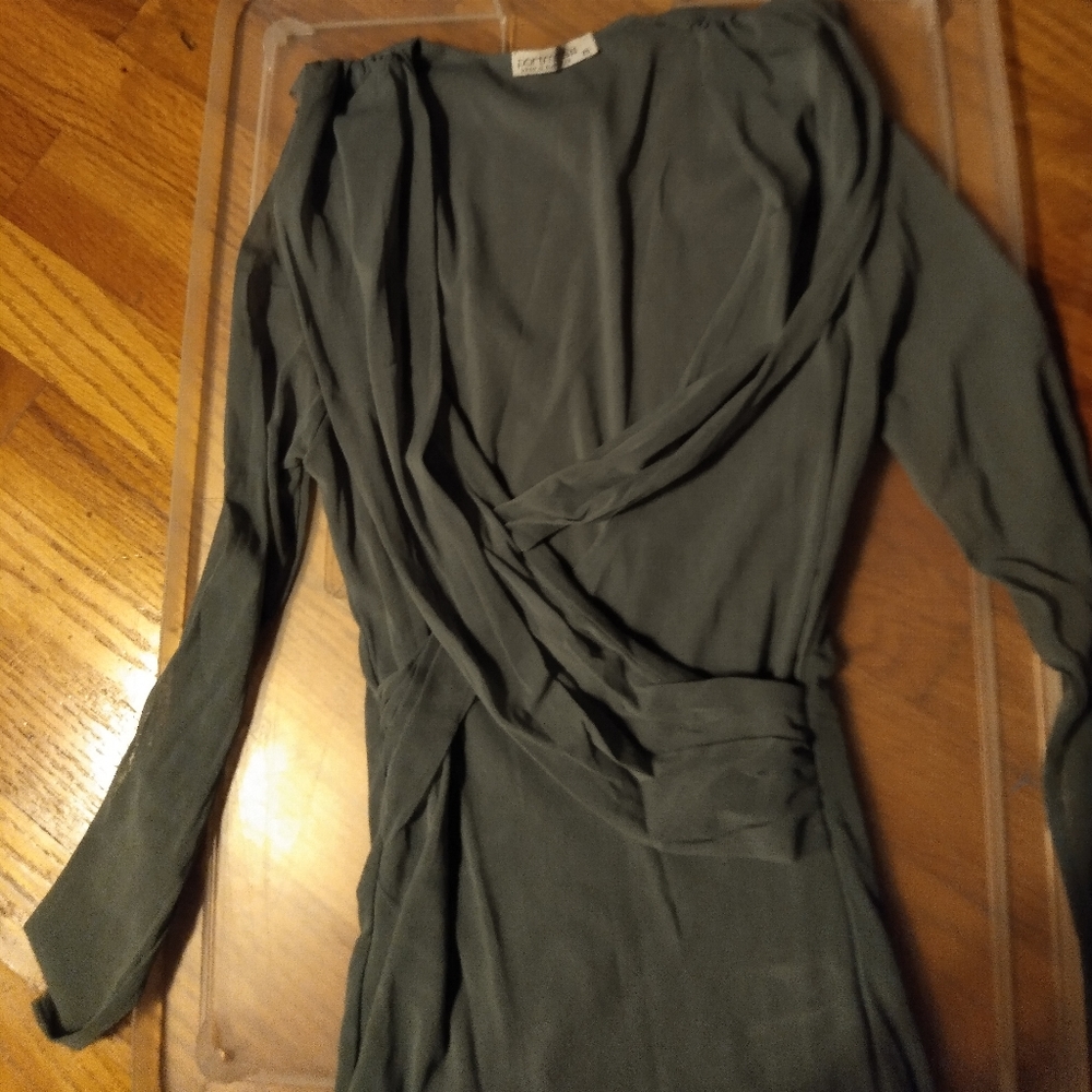 Portmans green sheer blouse
